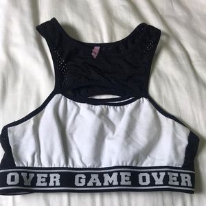 “Game over” sports bra